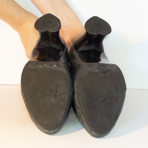 JOHN FLUEVOG Enchanting Noir Black Heeled Ankle Boot NIB - Picture 5 of 5